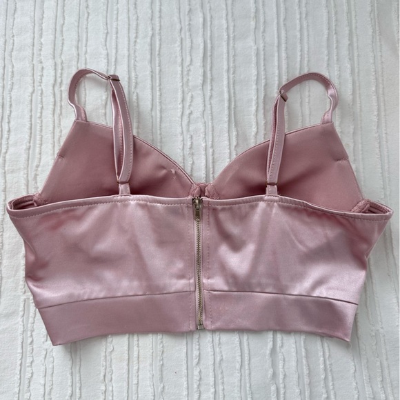 Windsor Light Pink Satin Keyhole Bustier, Sz. S - Picture 2 of 5
